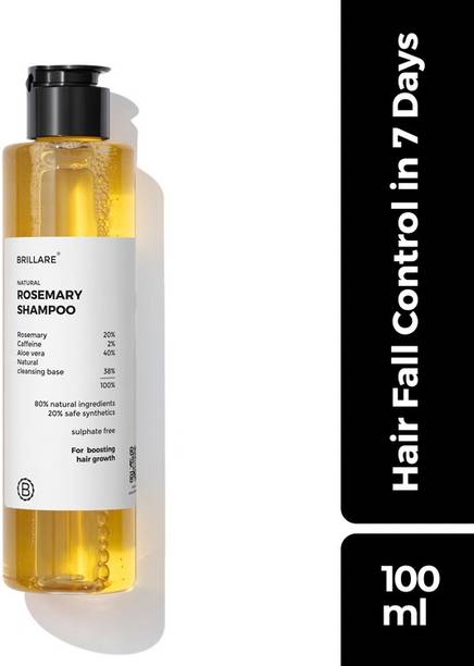BRILLARE 6% Rosemary Shampoo with 2% Caffeine for Hair Growth & Hair Fall Control