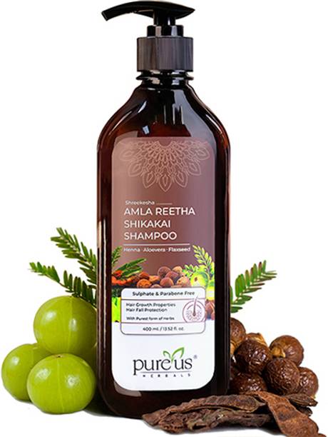 Pureus Herbals Amla Reetha Shikakai Sulphate & Paraben Free Shampoo