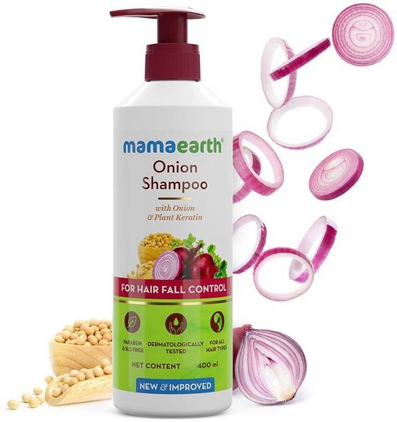Mamaearth Shampoo for Hair Growth & Hair Fall Control, with Onion Oil & Plant Keratin