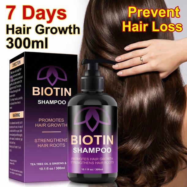 ONEAL Biotin Shampoo for Hair Growth, Strengthens Roots, Tea Tree Oil, Ginseng & Mint