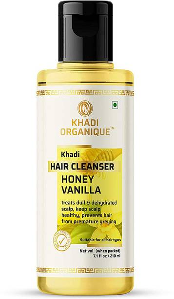 khadi ORGANIQUE Honey & Vanilla Hair Cleanser Cleanser / Shampoo 100 % Organic Healthy Hairs Made from Honey Ingredient
