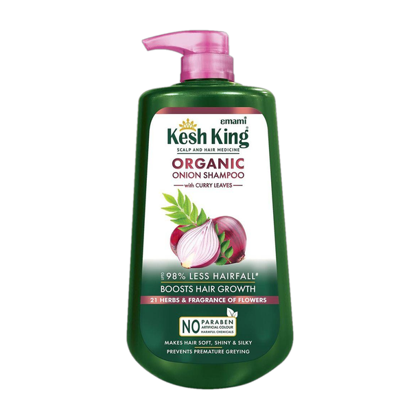 Kesh King Organic Onion Shampoo with Curry Leaves | Anti Hair Fall | Paraben Free| 1000 ml