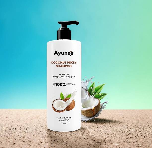 AYUNEX Coconut Milky Hair Shampoo 250ml for Dry & Frizzy Hair