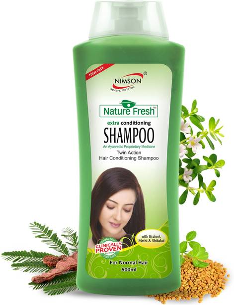 Nimson Nature Fresh Shampoo With Brahmi & Methi For Improves Hair Fall & Damage Hair