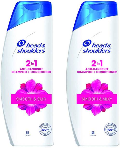 HEAD & SHOULDERS Smooth & Silk 2 in 1 Shampoo Pack of 2