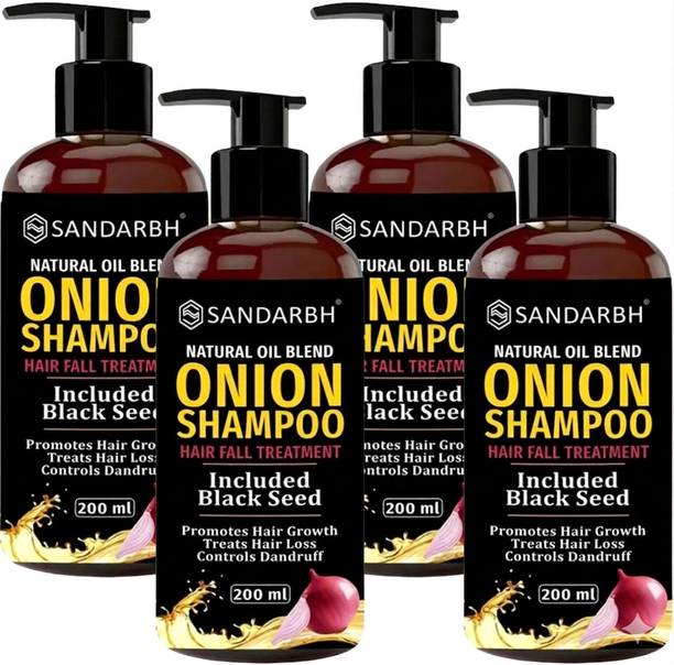 Sandarbh Anti Hair Fall Onion Shampoo with Natural Oil Blend and Black Seed Extract