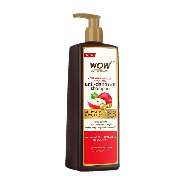 WOW SKIN SCIENCE Apple Cider Vinegar No Parabens & Sulphate Shampoo, 1000mL