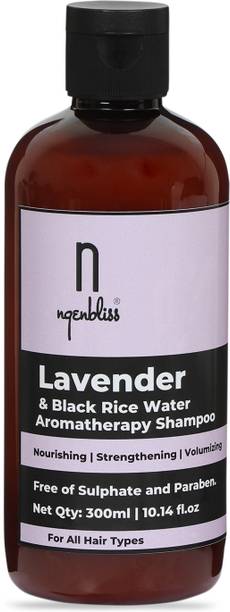 ngenbliss Lavender and Black rice water Aromatherapy Shampoo | No Sulphate | No Paraben