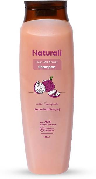 Naturali Hairfall Arrest Shampoo with Red Onion & Bhringraj Paraben and Sulphate Free (180 ml)
