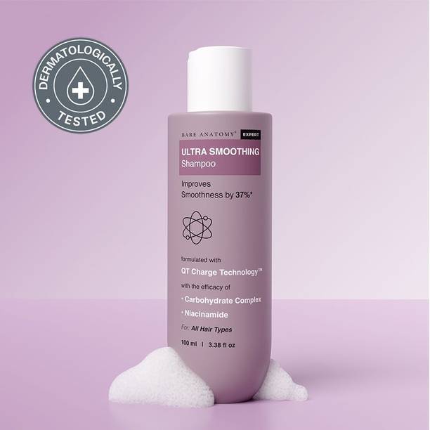 BARE ANATOMY Ultra Smoothing Shampoo for Dry & Frizzy Hair | Restores Smoothing & Texture