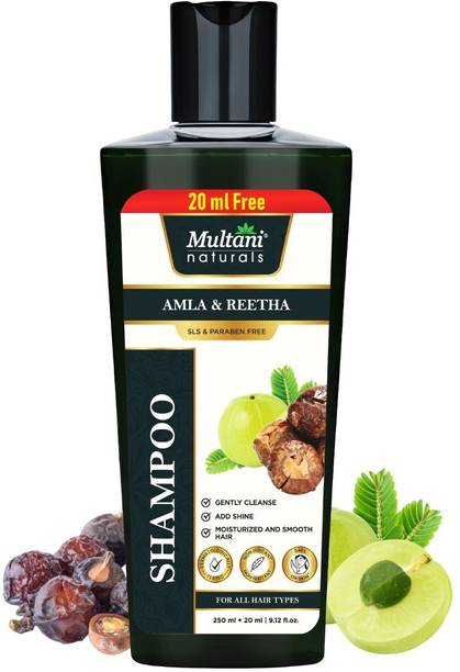 Multani Natural Amla & Reetha Hair Shampoo | Anti-Hair Fall | SLS & Paraben Free -