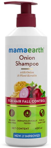 Mamaearth Shampoo for Hair Growth & Hair Fall Control, with Onion Oil & Plant Keratin