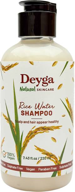 Deyga Rice Water Shampoo (220ml)Controls the Frizz|No Paraben, Sulfate, Silicone
