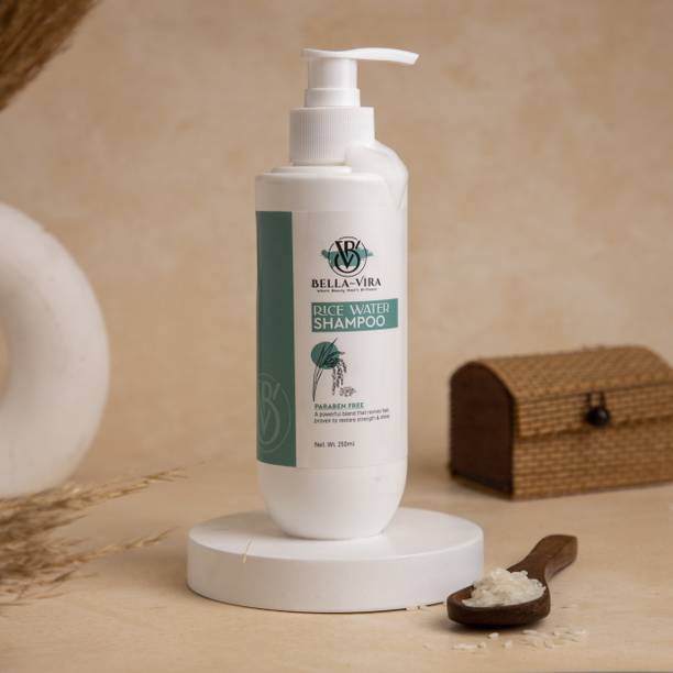 bella vira Rice Water Shampoo for Hair Growth & Damage Repair Sulfate-Free