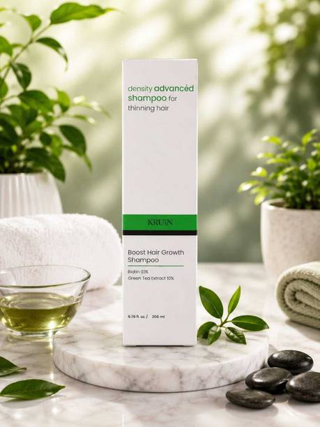 KRUIN BOOST HAIR GROWTH SHAMPOO WITH BIOTIN 0.1%, GREEN TEA EXTRACT 1.0%