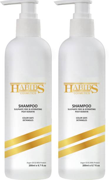 Habibs Sulphate free & Hydrating Post- Keratin Shampoo with Milk Protein, Argan Oil