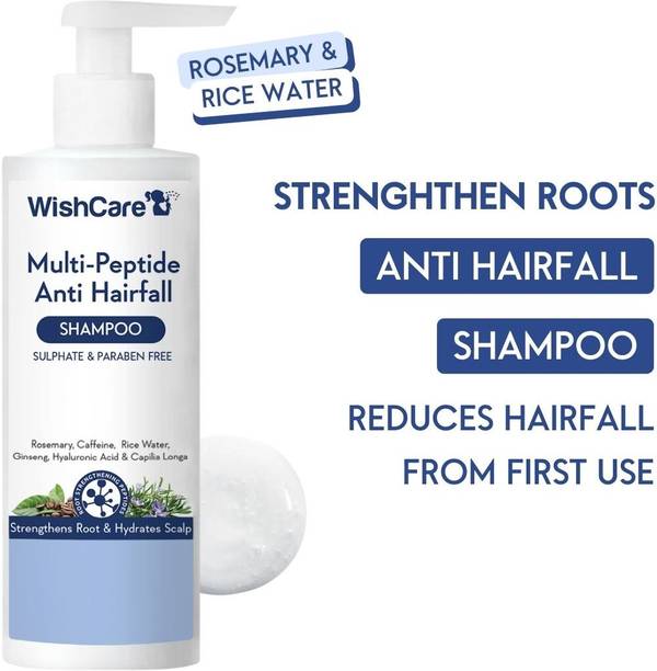 WishCare Multi Peptide Anti Hairfall Shampoo with Rice Water , Rosemary & Caffeine