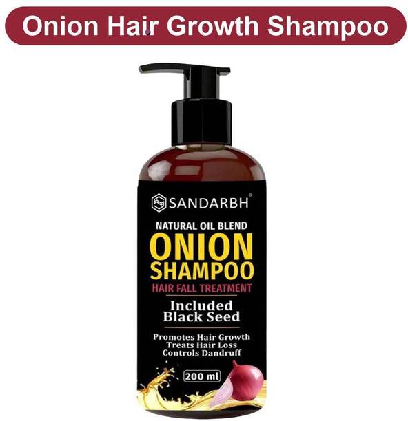 Sandarbh Onion Hair Growth Shampoo for Hair Fall Control, Anti Dandruff Black Seed Blend