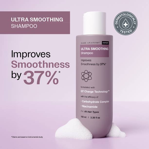 BARE ANATOMY Ultra Smoothing Shampoo for Dry & Frizzy Hair | Restores Smoothing & Texture