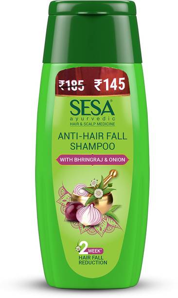 SESA Ayurvedic Anti-Hair Fall Shampoo with Bhringraj and Onion for Soft & Shiny Hair