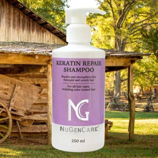 nugencare Keratin, Biotin & Argan Oil Shampoo I Hai Fall Control, Smoothness & Shine