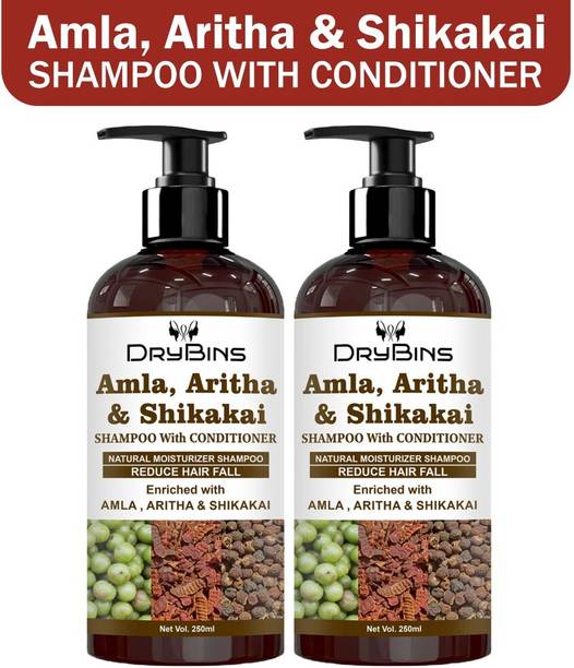 DRYBINS Herbal Shampoo With Amla Aritha Shikakai Nourishment