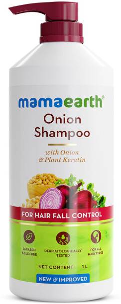 Mamaearth Onion Shampoo for Hair Growth & Hair Fall Control with Onion & Plant Keratin