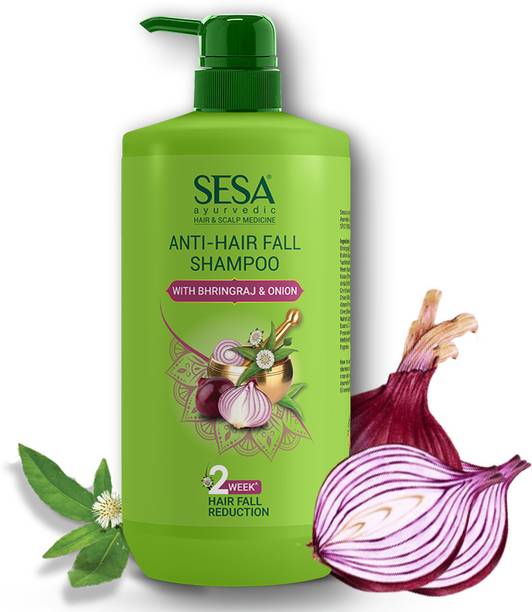 SESA Ayurvedic Anti-Hair Fall Shampoo with Bhringraj and Onion for Soft & Shiny Hair