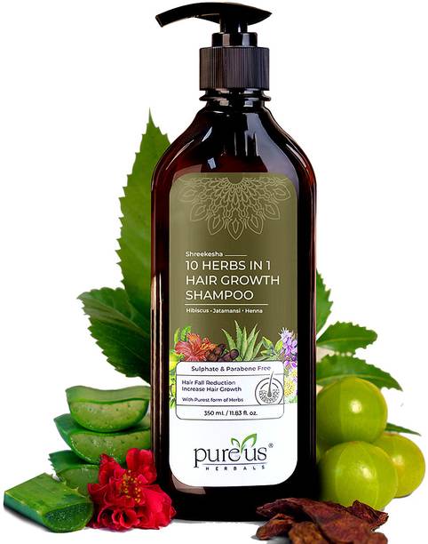 Pureus Herbals Shreekesha 10 Herbs In 1 Shampoo Sulphate & Parabene Free