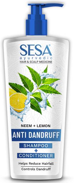 SESA Ayurvedic Anti-Dandruff Neem and Lemon Shampoo + Conditioner| Reduce Hair Fall