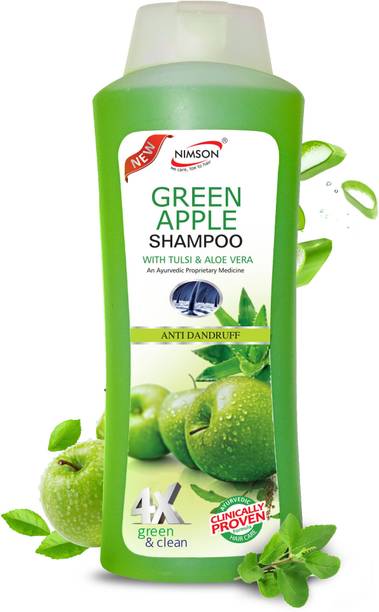 Nimson Green Apple Anti Dandruff Shampoo for Strong & Long, Shiny Cleansing Hair Growth