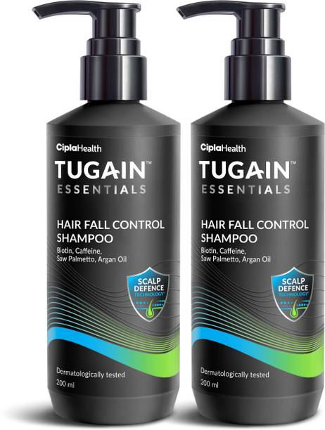 Cipla Tugain Essentials Hair Fall Control Shampoo | With Biotin | For Men & Women