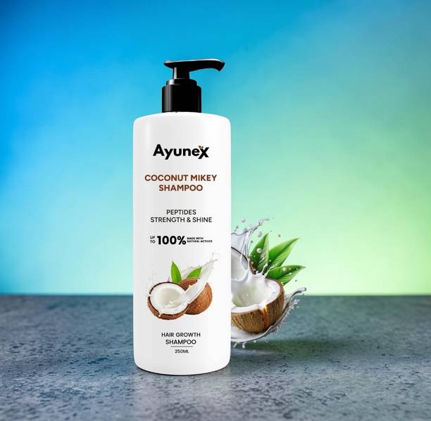 AYUNEX Coconut Milk Shampoo 250ml Deep Nourishing Hair Cleanser