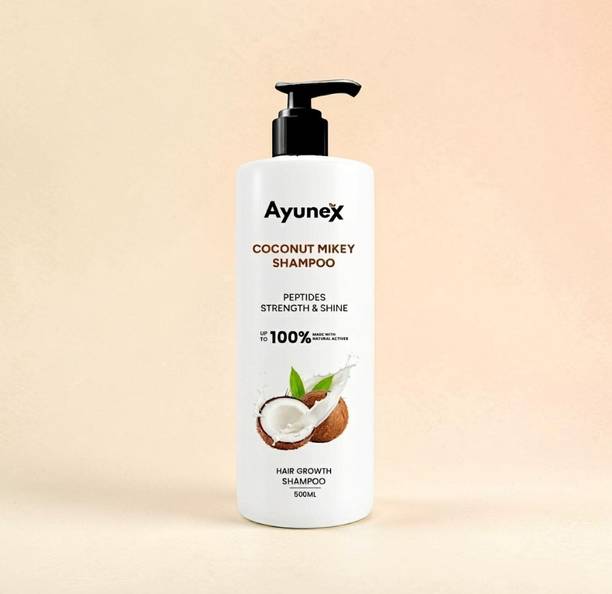 AYUNEX Coconut Milk Shampoo 500ml Lightweight Hair Cleanser
