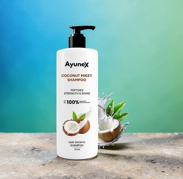 AYUNEX Coconut Shampoo 250ml Smooth & Silky Hair Care Formula