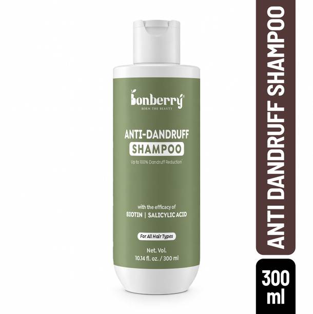 Bonberry Anti-Dandruff Shampoo Upto 100% Dandruff Reduction with Salicylic Acid, Biotin