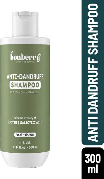Bonberry Anti-Dandruff Shampoo - Upto 100% Dandruff Reduction with Salicylic Acid, Biotin
