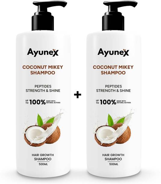AYUNEX Coconut Milky & Peptides Shampoo | Nourishes, Repairs & Adds Smooth Shine