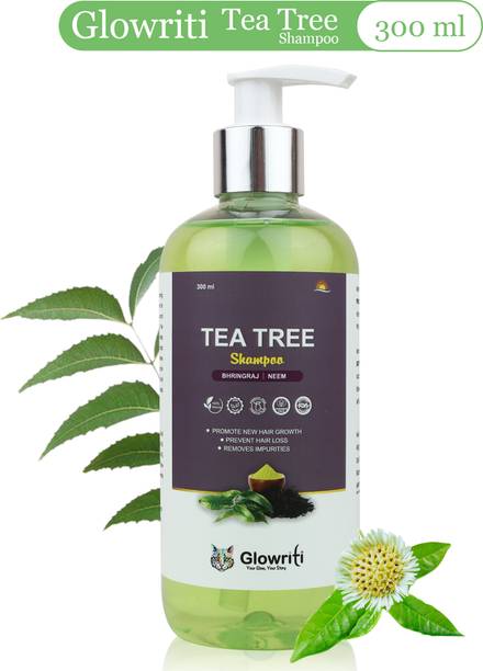 Glowriti Tea Tree Hair Shampoo Neem Oil & Bhringraj , No Sulphate , No Parabeens