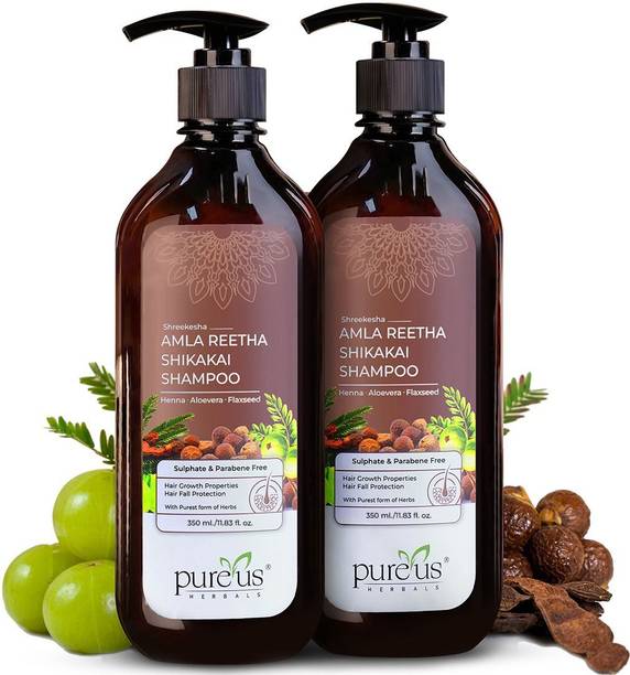 Pureus Herbals Amla Reetha Shikakai Sulphate & Paraben Free Shampoo