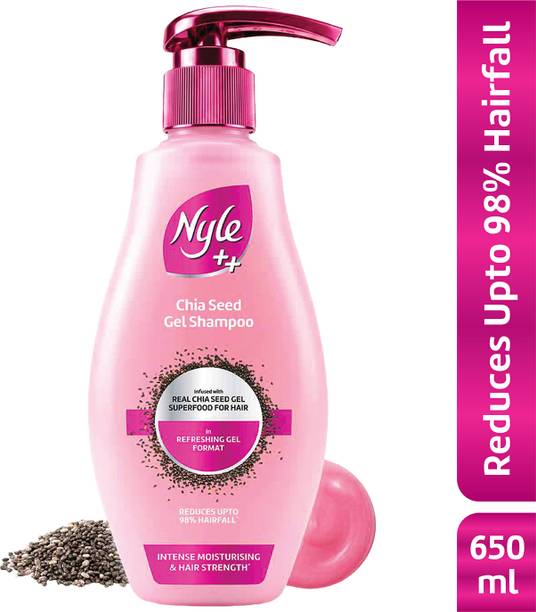 Nyle Chia Seed Gel Shampoo, Reduces Hairfall, Intense Moisture, 650 ml