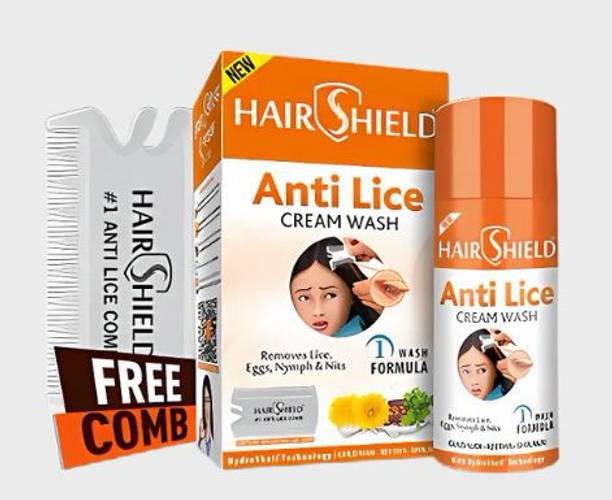 HAIRSHIELD ANTI LICE CREAM WASH KILLS LICE NYMPHS 1 WASH FORMULA | PACK OF 1x30ml