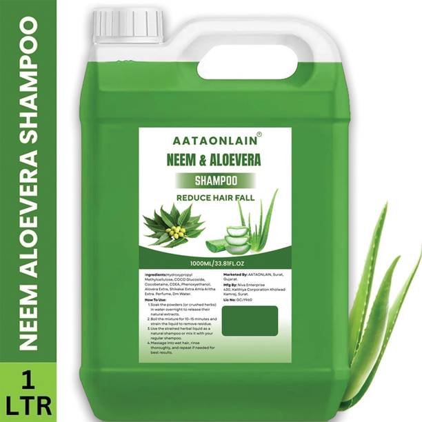 AATAONLAIN Neem & Aloevera Shampoo/Cleanser - SLS & Paraben Free
