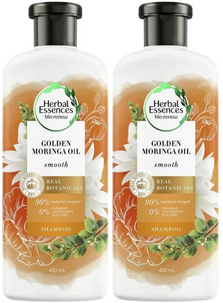 Herbal Essences Bio:Renew Golden Moringa Oil Smooth Shampoo 400 ML Pack Of 2