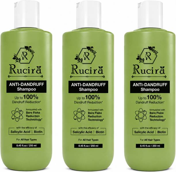 Rucira Dandruff Control Shampoo with Salicylic Acid & Biotin (250 ml x 3)