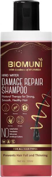 BIOMUNI Pure and Natural Hard Water Damage Repair Shampoo for Women, Men & Kids