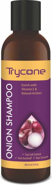 Trycone Onion Shampoo with Vitamin E, Natural Extracts & Herbs, 200 Ml