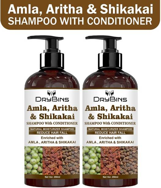 DRYBINS Amla Aritha & Shikakai Shampoo For Hair Vitality