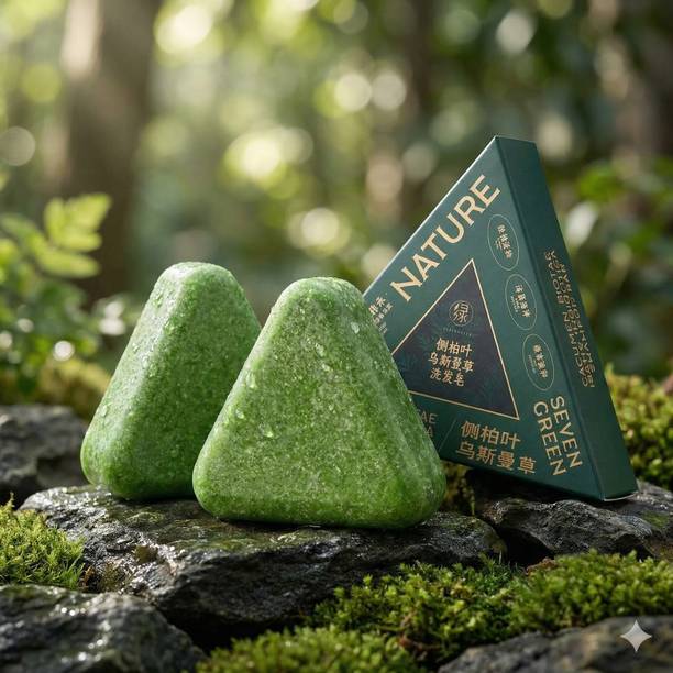 BIGBALIST Herbal Triangle Shampoo Bar | Gentle Sulphate-Free