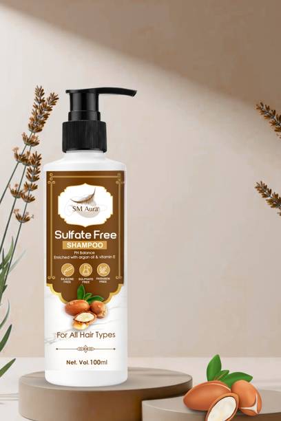 SM AURA Sulfate Free Argan Shampoo for Dry & Frizzy Hair 100ml